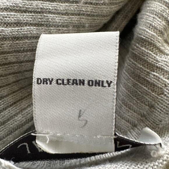 JAMISON Womens Sweater Small Gray Striped Cowl Neck Fitted Sleeve Relaxed Fit - Picture 7 of 10